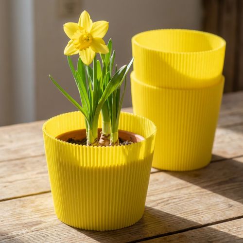 Plisované manžety žluté 14,5cm 100 kusů | Floristik24.cz