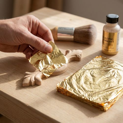 Zlaté listy 16x16cm, 100 plátků pro zlacení a dekoraci | Floristik24.cz