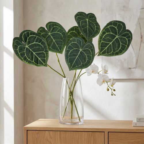 Umělé listy Anthurium Fake Plant Green 96cm | Floristik24.cz