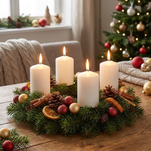 Pilířové svíčky bílé adventní svíčky malé svíčky 70/50mm 24 ks | Floristik24.cz
