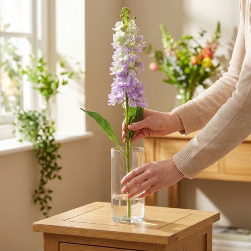 Levkoje umělá květina šeřík Umělá zahradní květina 78cm | Floristik24.cz