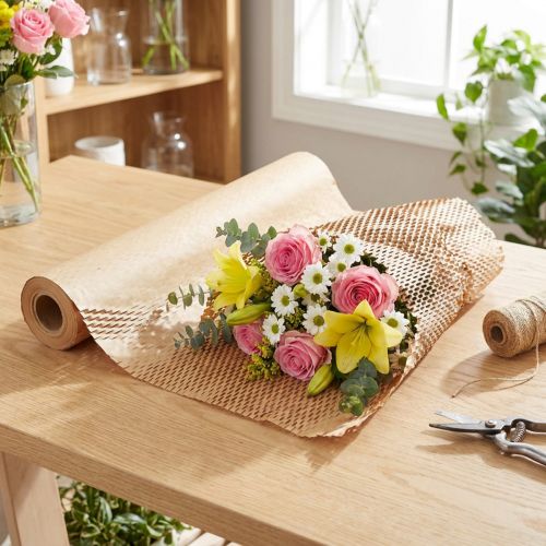 položky Voštinový papír přírodní hnědý balicí papír Š50,5cm D2500cm