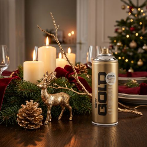 položky Dekorativní sprej s efektem stříbrného chromu pro vnitřní použití Montana Plechovky 400ml