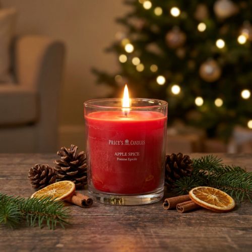 Vonná svíčka ve skle vonná svíčka Christmas Apple Spice V8cm | Floristik24.cz