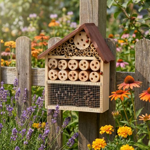 položky Hnědý hmyzí domeček Insect Hotel Wood 25cmx8,5cmx32cm