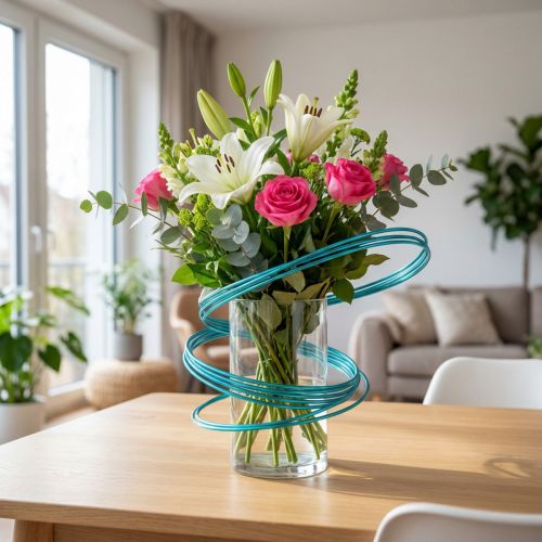 Hliníkový drát 2mm tyrkysový 3m | Floristik24.cz