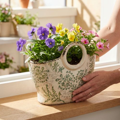položky Keramický sáček na rostliny do obývacího pokoje a na balkon 21 cm