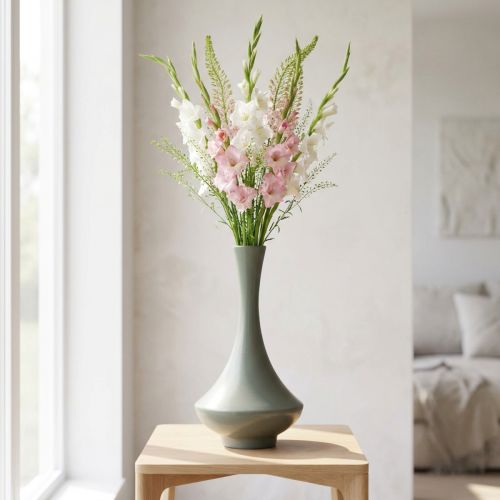 položky Váza s elegantním zaobleným tvarem, dekorativní pro moderní interiéry, 33 cm