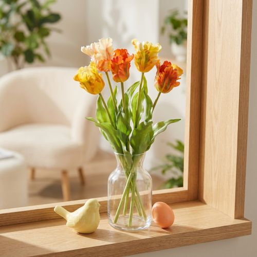 Umělé tulipány pro stylovou dekoraci obývacího pokoje a jarní příležitosti, 53 cm | Floristik24.cz
