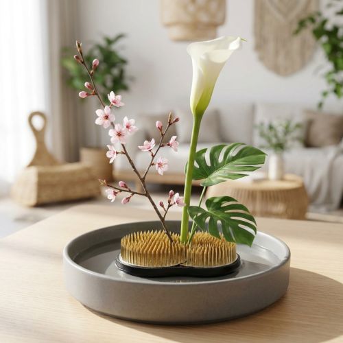 Ježek Kenzan Sun Moon Ikebana 110×65mm | Floristik24.cz