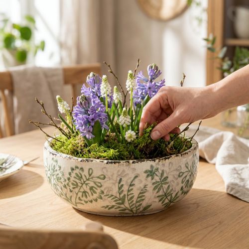 položky Miska v rustikálním stylu s unikátním vzorem, 20 cm
