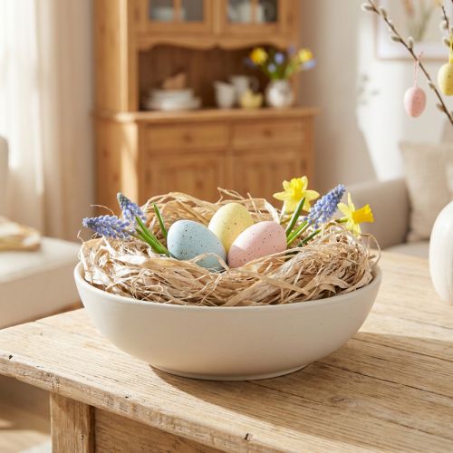 položky Přírodní rostlinná vlákna, jutové vlákno, bílé praní, 300 g, dekorace pro kutily, květinářství