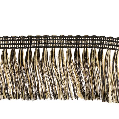 Černo-zlatý třásňový lem 4 cm x 25 m - Ideální pro dekoraci věnce, smuteční stuhy a vintage doplňků. nakoupit | Floristik24.cz