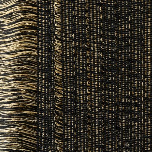 Černo-zlatý třásňový lem 4 cm x 25 m - Ideální pro dekoraci věnce, smuteční stuhy a vintage doplňků. | Floristik24.cz