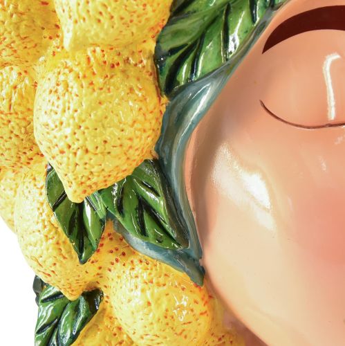 Floristik24 Ženská poprsí květináč s citronem dekorace Středomoří H29cm