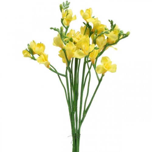 Floristik24 Frézie, umělé květiny, frézie ve svazku žlutá L64cm 6ks