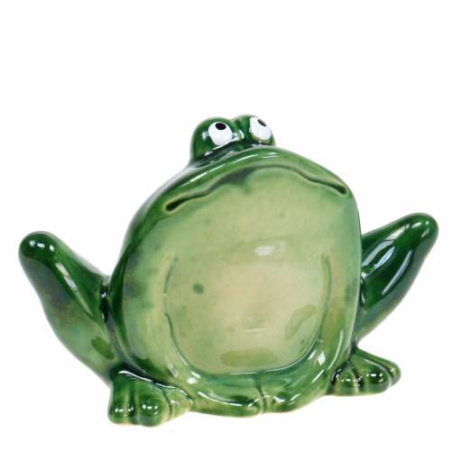 Floristik24 Dekorativní žába umělý kámen zelený 9cm V5,8cm