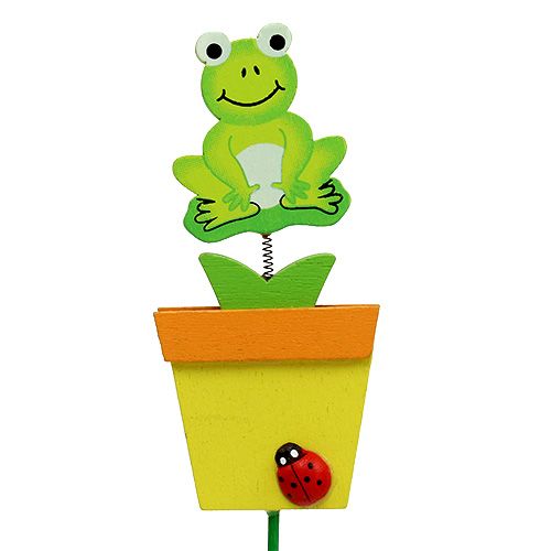 Floristik24 Žába v květináči různé. 9cm L28cm 16 ks