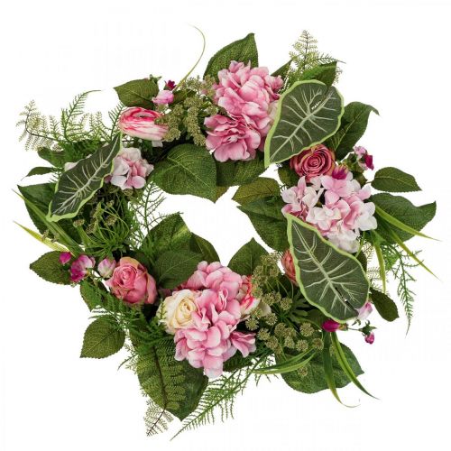 Floristik24 Jarní věnec Pivoňka Ranunculus Věnec umělý Ø50cm