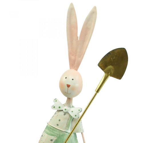 Floristik24 Jarní dekorace králíci z kovu pár králíků V48cm