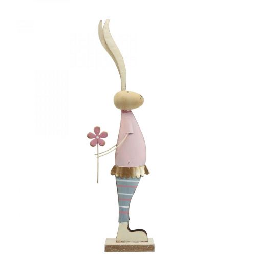 Floristik24 Jarní dekorace králíci z kovu pár králíků V39cm