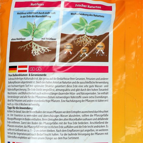 Floristik24 FRUX zemina na balkónové květiny a pelargónie 40l
