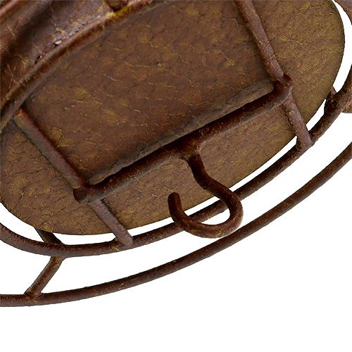 Floristik24 Krmítko pro ptáčky k zavěšení červené, rošt Ø16cm H40cm