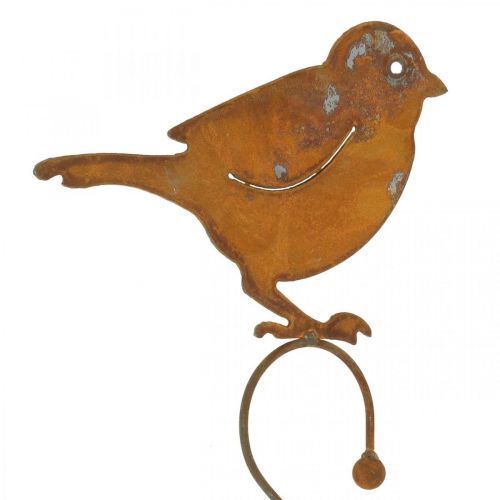 položky Dekorativní ptáček z kovu, věšák na jídlo, zahradní dekorace nerez L38cm
