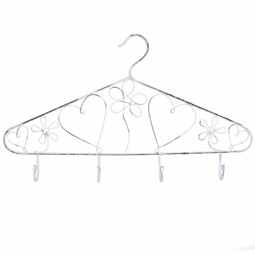 Floristik24 Ozdobný věšák na šaty s háčky s vintage háčky 40x23cm
