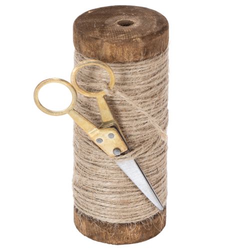 položky Cívka příze s ozdobnými nůžkami Ø6,5 cm V15 cm 2 ks Vintage styl