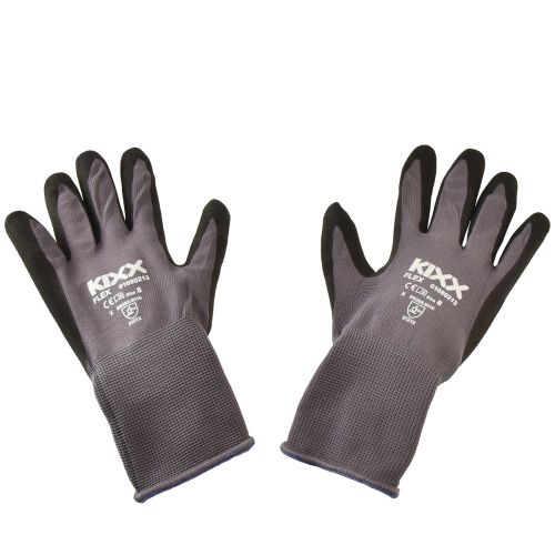 Zahradnické rukavice velikost 8 EN 2121X šedá černá modrá nylon