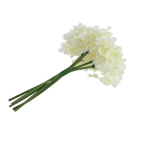 Floristik24 Hrozen hortenzie umělé květiny bílé L27cm