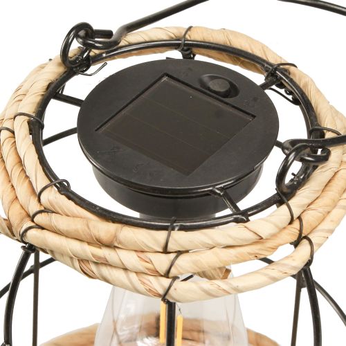 položky Zahradní lucerna Solární zahradní lampa kovová černá Ø17cm