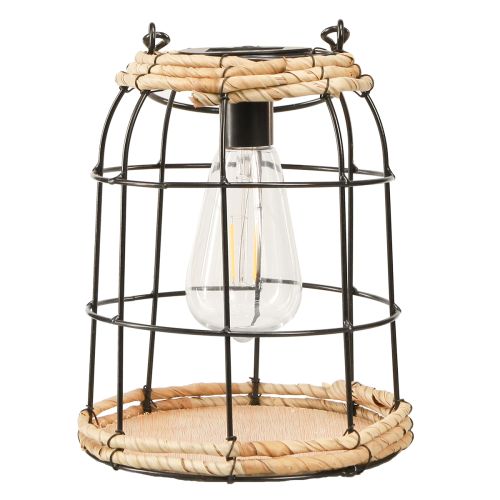 položky Zahradní lucerna Solární zahradní lampa kovová černá Ø17cm