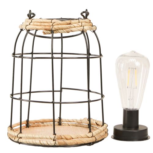 položky Zahradní lucerna Solární zahradní lampa kovová černá Ø17cm