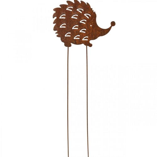 položky Zahradní kůl ježek rez patina ozdobný kůl do postele 20cm