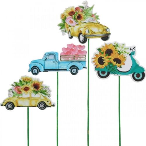 Floristik24 Zahradní kůl, dárková dekorace řidičský průkaz L24/24,5cm 16 kusů