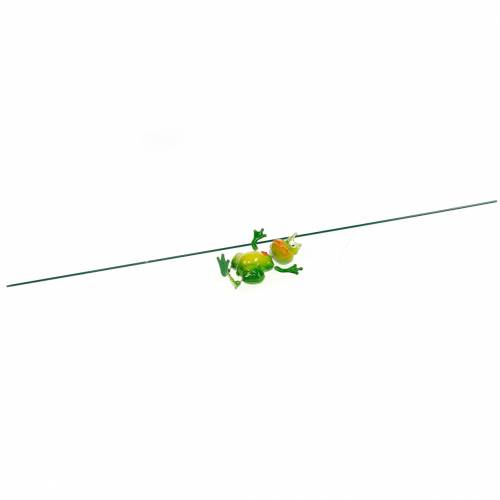 Floristik24 Zahradní kůl Frog King s kovem Spring Green, Yellow, Golden V68,5 cm