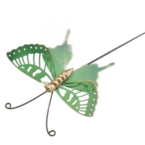 položky Kovový zahradní kůl Butterfly Green Gold 12x10/46cm