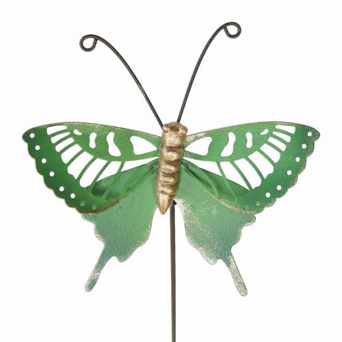 Floristik24 Kovový zahradní kůl Butterfly Green Gold 12x10/46cm