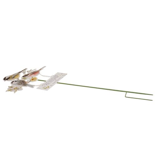 Floristik24 Zahradní kůl kovový ptáci, květinový kůl na zahradu 84cm