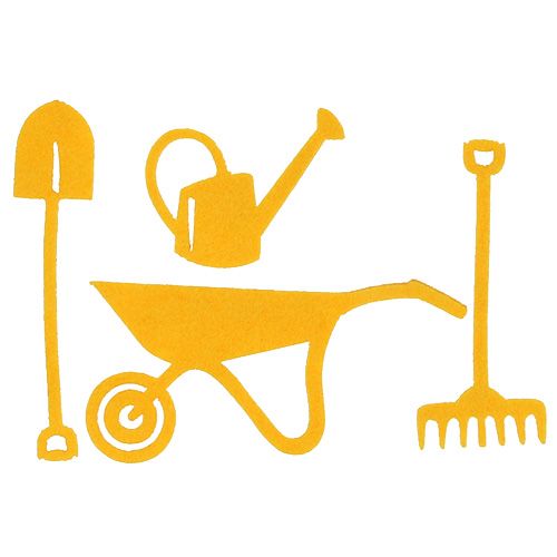 Floristik24 Zahradní nářadí plsť žlutá 12ks