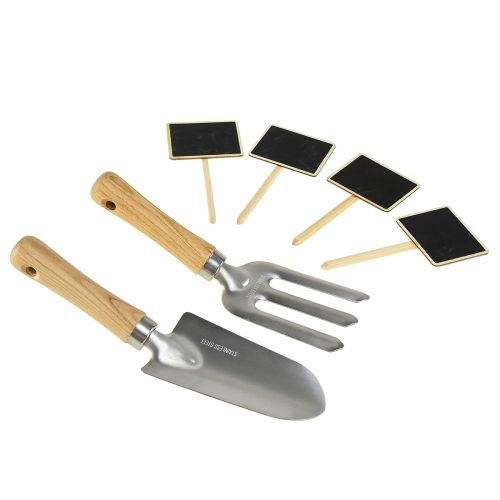 položky Zahradní nářadí s kůly do postele sada hrábě lopata 25/28cm