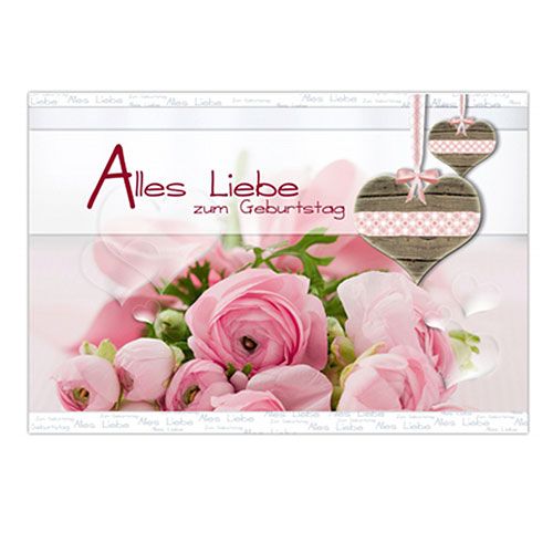 Floristik24 Přání k narozeninám "Alles Liebe" 6ks