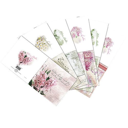 Floristik24 Přání k narozeninám s obálkou 10,5 cm x 10,5 cm 6ks