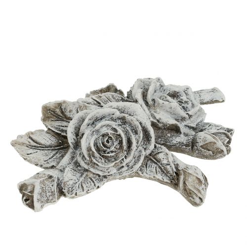 Růže na ozdobu hrobu polyresin 10cm x 8cm 6ks