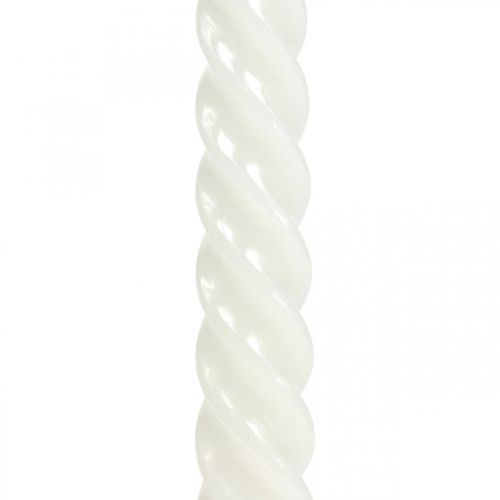 Floristik24 Kroucené svíčky spirálové svíčky krémové Ø2,2cm V30cm 2ks