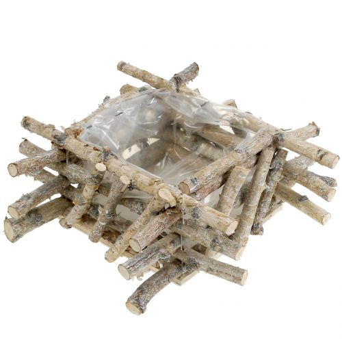 Floristik24 Březové větve bílé prané 28cm x 28cm H10cm