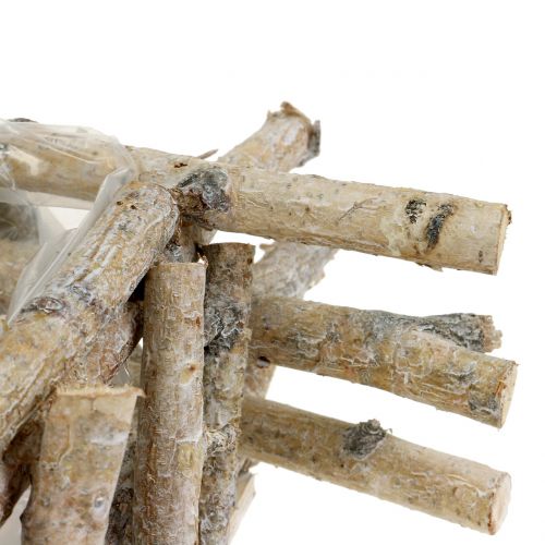 Floristik24 Březové větve bílé prané 28cm x 28cm H10cm