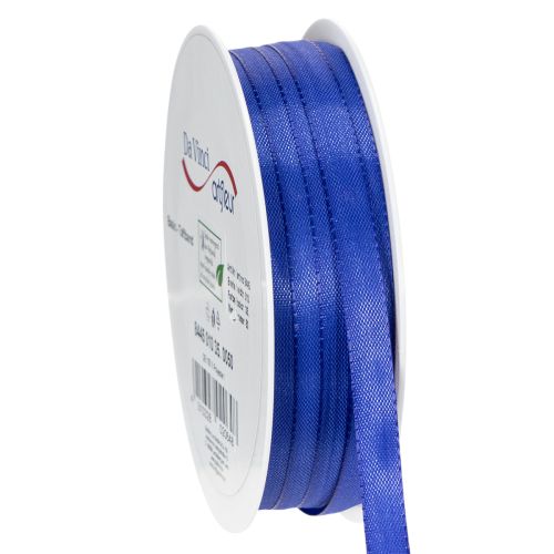 Floristik24 Dárková a dekorační stuha, taftová stuha, 10 mm x 50 m, tmavě modrá